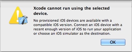 Test d'une application WINDEV Mobile sur un iPhone/iPAD mise à jour avec iOS6, depuis Xcode 4.4
