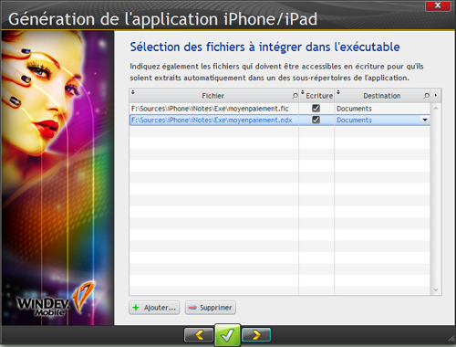 Gestion des fichiers de données pour une application iPhone / iPad.