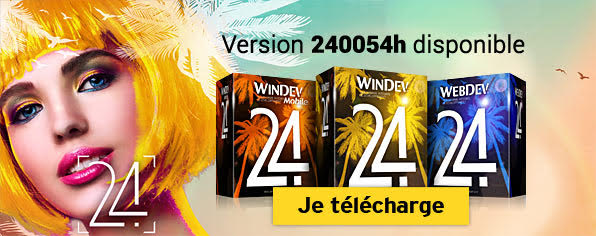 Mise à jour "Update 1" (240054h) de WINDEV, WEBDEV et WINDEV Mobile 24