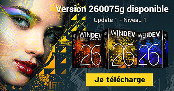  Nouvelle version "Update 1" de WINDEV, WEBDEV et WINDEV MOBILE 26 - 260075g
