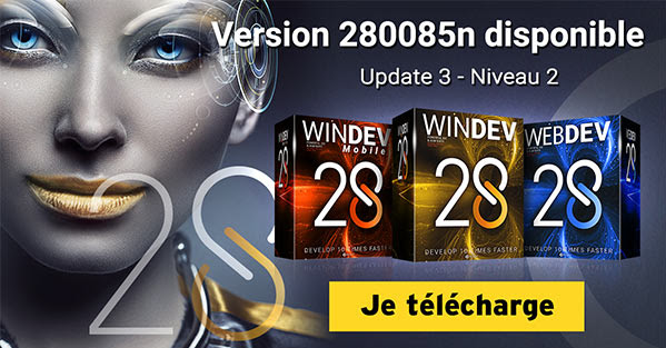Nouvelle version "Update 3" de WINDEV, WEBDEV et WINDEV MOBILE 28 (280085n)
